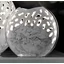 Small ceramic lamp, with original Swarovski crystals. Color: white, platinum