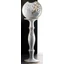 Ceramic lamp holder column with roses. Color: porcelain white, gold