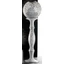 Ceramic lamp holder column with roses. Color: porcelain white, platinum