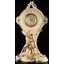 Ceramic clock with flowers matt.