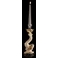 Ceramic candle-holder with fish. Color: cream color, gold, platinum