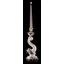 Ceramic candle-holder with fish. Color: white, gold, platinum