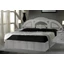 DI Safa Double bedstead with 2 night tables - white-silver