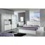 DI Eva bedroom - white with 180x200 cm bed, with 2-sliding doors cabinet (width 240 cm)