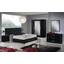 DI Eva bedroom - black with 180x200 cm bed, with 6-doors cabinet