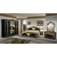 DI Lara bedroom - black-gold with 180x200 cm bed, with 6-doors cabinet