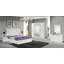 DI Linda bedroom - white with 180x200 cm bed, with 6-doors cabinet