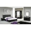 DI Linda bedroom - black with 180x200 cm bed, with 6-doors cabinet