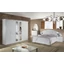 DI Lory Lux bedroom - white with 180x200 cm bed, with 6-doors cabinet