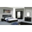 DI Luna bedroom - black with 180x200 cm bed, with 6-doors cabinet