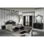 DI Lucy Lux bedroom - black-silver with 160x200 cm bed, with 6-doors cabinet