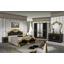 DI Lucy Lux bedroom - black-gold with 160x200 cm bed, with 6-doors cabinet