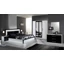 DI Milano bedroom - white-black with 180x200 cm bed, with 4-doors cabinet