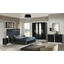 DI Nour bedroom - black with 180x200 cm bed, with 6-doors cabinet