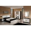 DI Paris bedroom - black-white with 180x200 cm bed, with 4-doors cabinet