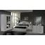 DI Safa bedroom - white-silver with 180x200 cm bed, with 6-doors cabinet