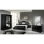 DI Safa bedroom - black-silver with 180x200 cm bed, with 6-doors cabinet