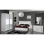 DI Sonia bedroom - white with 180x200 cm bed, 2-sliding doors szekrénnyel (width 240 cm)