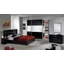 DI Sonia bedroom - black with 180x200 cm bed, 2-sliding doors szekrénnyel (width 240 cm)