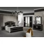 DI Vera bedroom - black-silver with 160x200 cm bed, with 6-doors cabinet