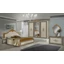 Anette Italian style bedroom set in beige colour, with 6-doors wardrobe and 160 cm bed