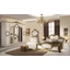 Barocco Italian style bedroom set in white-gold colour, with 6-doors wardrobe and 180 cm bed