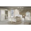 Vilma Italian style bedroom set in white-gold colour, with 6-doors wardrobe and 160 cm bed