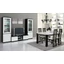 LM Roma Cromo Day dining room - black-white with 190x90 cm dining table