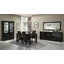 LM Roma Day dining room - black with 190x90 cm dining table