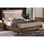 Emozioni Double bedstead with upholstered headboard and wooden sides - 180 cm