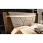 Emozioni Double bedstead with bedding container, with upholstered headboard and sides - 180 cm