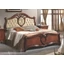 Sovrana Double bedstead with capitonné padded headboard, without Swarovski crystals - walnut