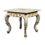 Dedalo Square-shaped lamp table with marble top, II. Cat.