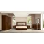 ST Eva bedroom - walnut with 198x203 cm bed, with 6-doors cabinet