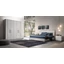 ST Mia bedroom - silver grey with 198x203 cm bed, with 4-doors cabinet